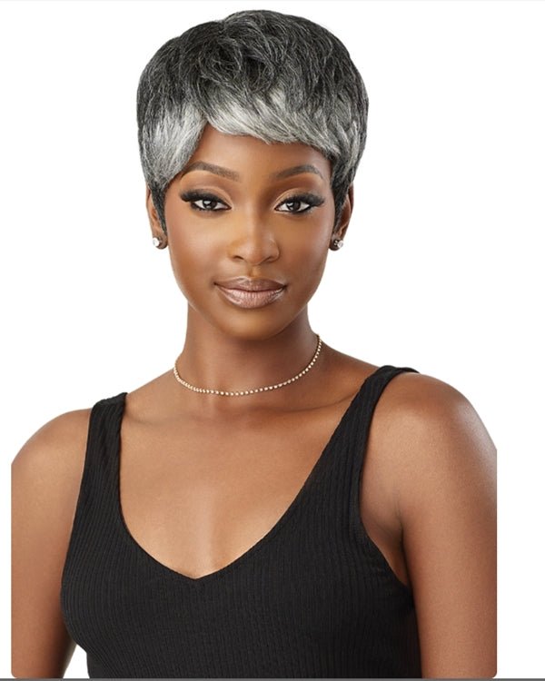 Outre 100% Human Hair Fab & Fly Gray Glamour Full Cap Wig - HH ARLETTE - EgoWigs.com