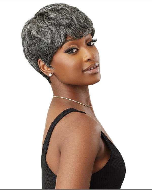 Outre 100% Human Hair Fab & Fly Gray Glamour Full Cap Wig - HH ARLETTE - EgoWigs.com