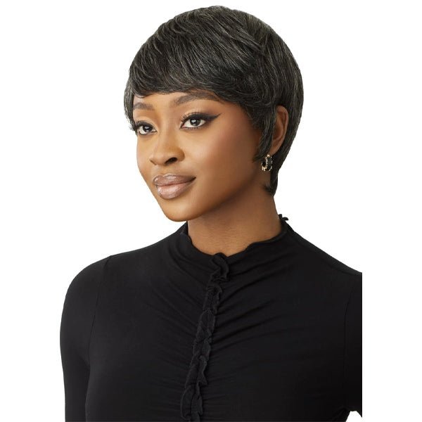 Outre 100% Human Hair Fab & Fly Gray Glamour Full Cap Wig - HH CELIA - EgoWigs.com