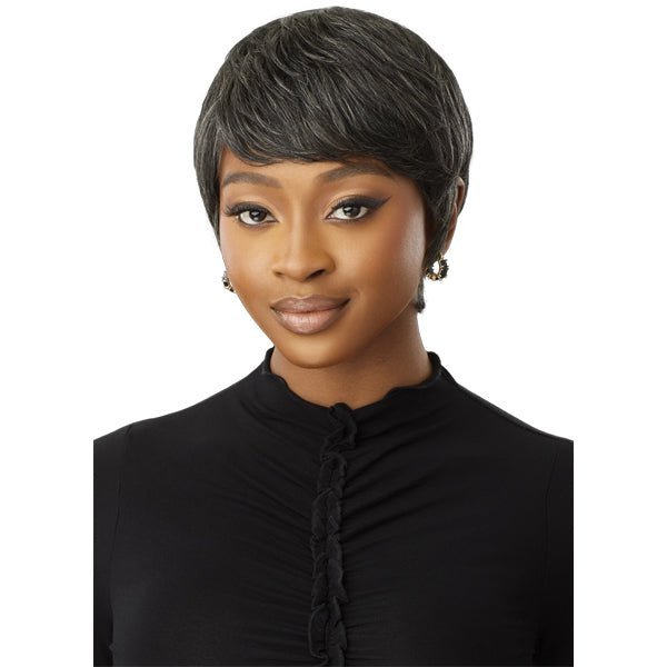 Outre 100% Human Hair Fab & Fly Gray Glamour Full Cap Wig - HH CELIA - EgoWigs.com