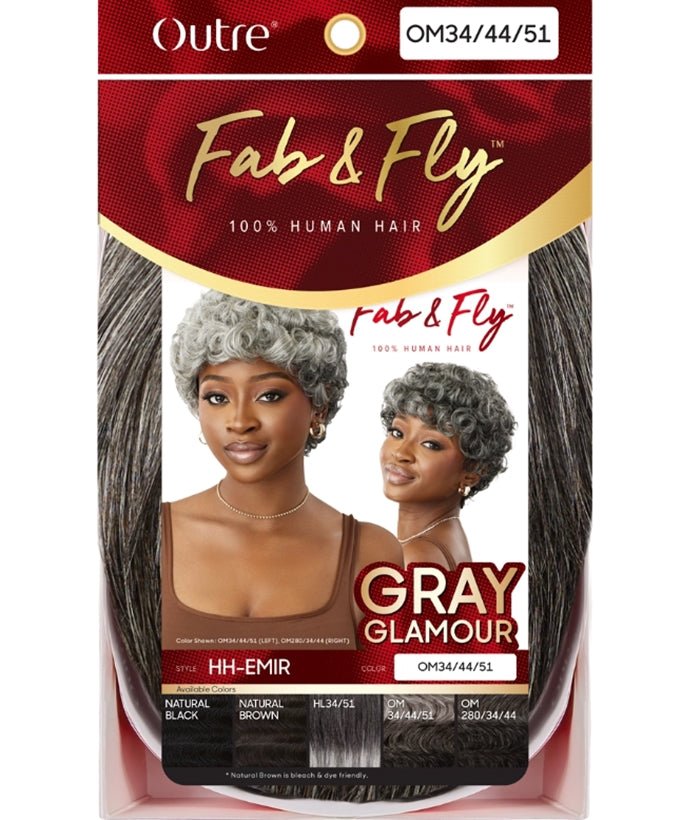 Outre 100% Human Hair Fab & Fly Gray Glamour Wig - EMIR - EgoWigs.com