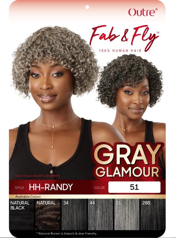 Outre 100% Human Hair Fab & Fly Gray Glamour Wig - RANDY - EgoWigs.com