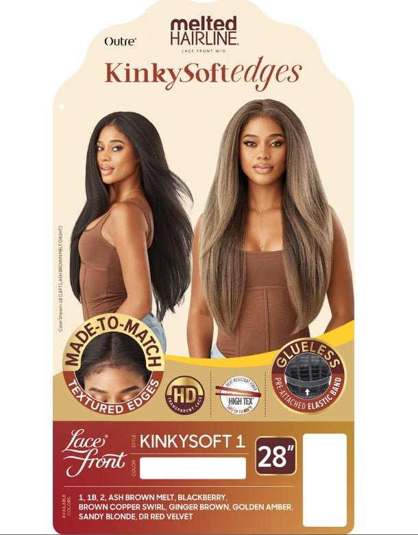 Outre Melted Hairline Kinkysoft Edges Synthetic HD Lace Frontal Wig - KINKYSOFT 1 - EgoWigs.com