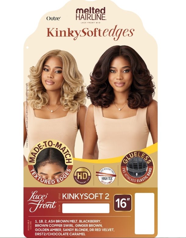 Outre Melted Hairline Kinkysoft Edges Synthetic HD Lace Frontal Wig - KINKYSOFT 2 - EgoWigs.com