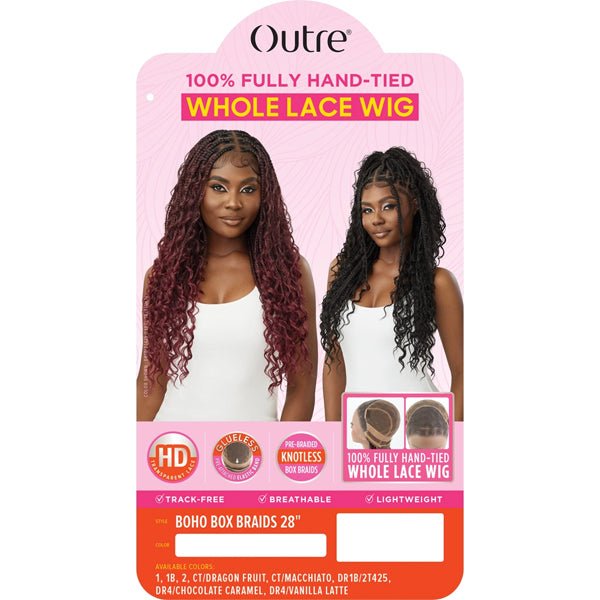 Outre Synthetic 100% Fully Hand-tied Whole Lace Wig - BOHO BOX BRAIDS 28" - EgoWigs.com