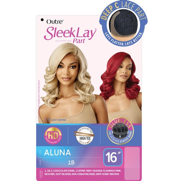 Outre Synthetic Sleeklay Part HD Lace Front Wig - ALUNA - EgoWigs.com