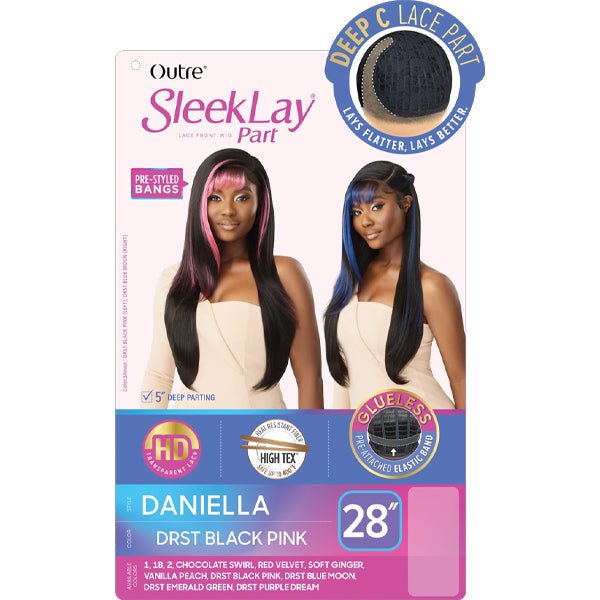 Outre Synthetic Sleeklay Part HD Lace Front Wig - DANIELLA - EgoWigs.com