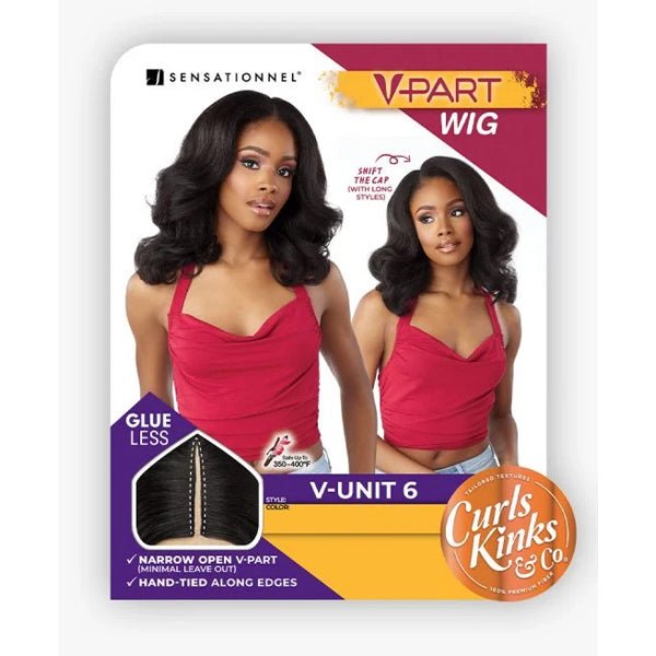 Sensationnel Curls Kinks V - Part Wig HD Lace Part Wig - V - UNIT 6 - EgoWigs.com