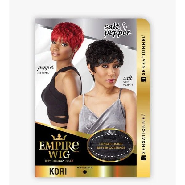 Sensationnel Empire Salt & Pepper 100% Human Hair Celebrity Series Wig - KORI - EgoWigs.com