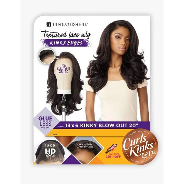 Sensationnel Kinky Edges Kinks & Co 13x6 HD Lace Front Wig - 13x6 KINKY BLOW OUT 20" - EgoWigs.com