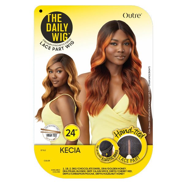 Outre The Daily Wig Synthetic Hair Lace Part Wig - KECIA - EgoWigs.com-1 - BLACK