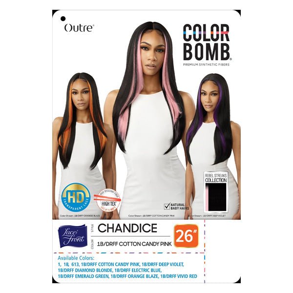 Outre Color Bomb Lace Front Wig - CHANDICE - EgoWigs.com-1 - BLACK