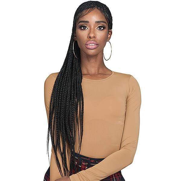 Bobbi Boss Deep Part Lace Wigs Bobbi Boss Premium Synthetic Braided 13x7 Lace Front Wig - MLF511 SIMONE