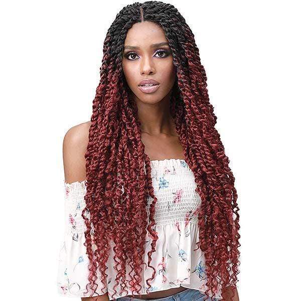 Bobbi Boss Deep Part Lace Wigs Bobbi Boss Premium Synthetic Hand Braided 4x4 Lace Front Wig - MLF517 SPRING TWIST 28