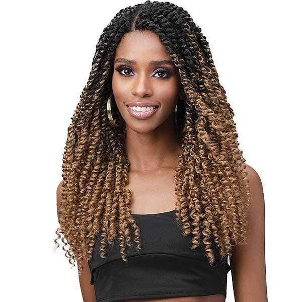 Bobbi Boss Deep Part Lace Wigs Bobbi Boss Premium Synthetic Hand Braided 4x4 Lace Front Wig - MLF518 SPRING TWIST 20"