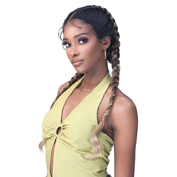 Bobbi Boss Deep Part Wigs Bobbi Boss Synthetic Hair Natural Style Lace Wig - MLF627 DUTCH BRAID