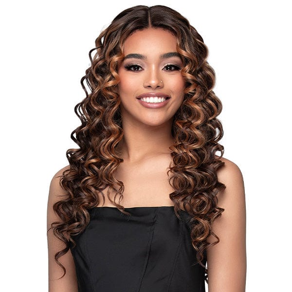 Bobbi Boss Frontal Lace Wigs Bobbi Boss Curly Edges Synthetic Deep Part Lace Wig - MLF712 NERIAH