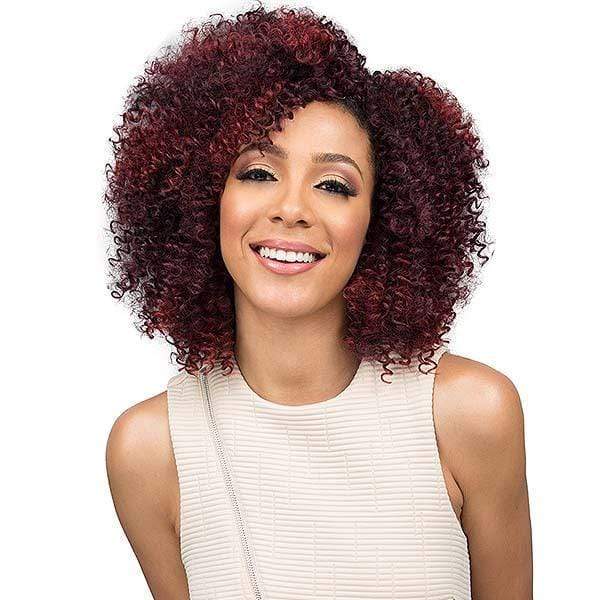 Bobbi Boss Human Hair Blended (Multi Pack) Bobbi Boss Miss Origin Designer Mix Human Hair Blend Short Weave - JERRY CURL 3PC + Free Closure