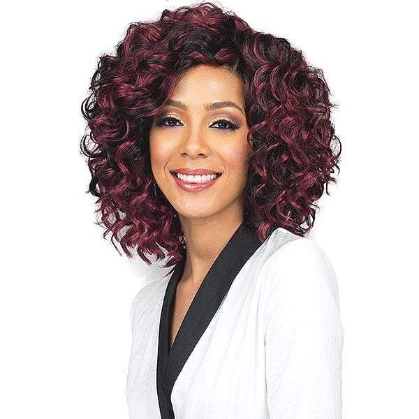 Bobbi Boss Human Hair Blended (Multi Pack) Bobbi Boss Miss Origin Designer Mix Human Hair Blend Short Weave - OCEAN WAVE 3PC + Free Closure