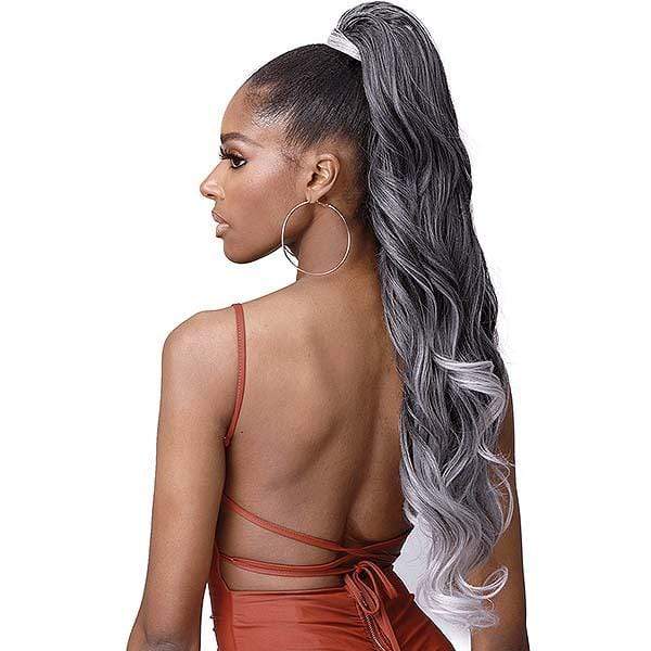 Bobbi Boss Miss Origin Tress Up Human Hair Blend Ponytail - MOD025 LOOSE CURL 28" - EgoWigs.com-NATURAL BLACK