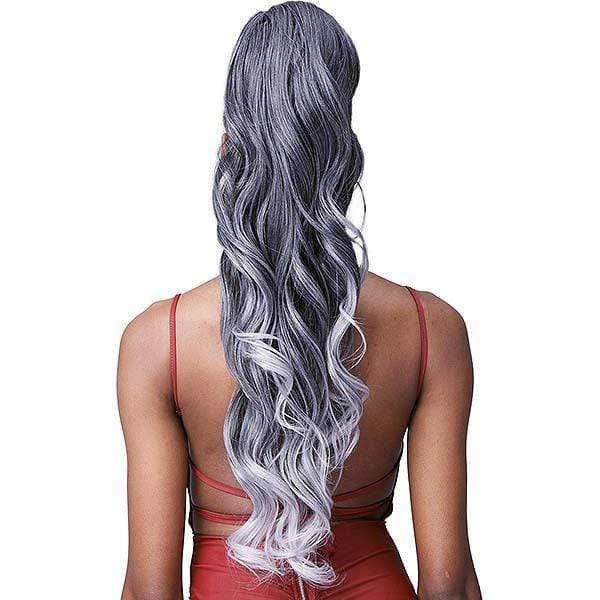 Bobbi Boss Miss Origin Tress Up Human Hair Blend Ponytail - MOD025 LOOSE CURL 28" - EgoWigs.com-NATURAL BLACK