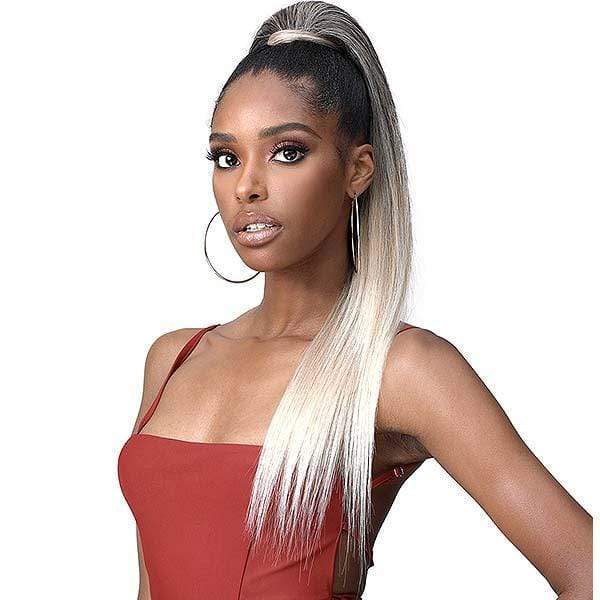 Bobbi Boss Ponytail Bobbi Boss Miss Origin Tress Up Human Hair Blend Ponytail - MOD010 YAKI STRAIGHT 28"