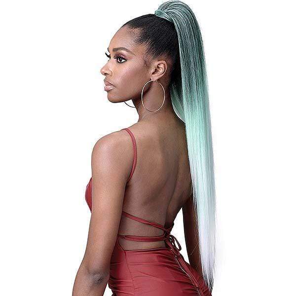 Bobbi Boss Ponytail Bobbi Boss Miss Origin Tress Up Human Hair Blend Ponytail - MOD011 YAKI STRAIGHT 32"