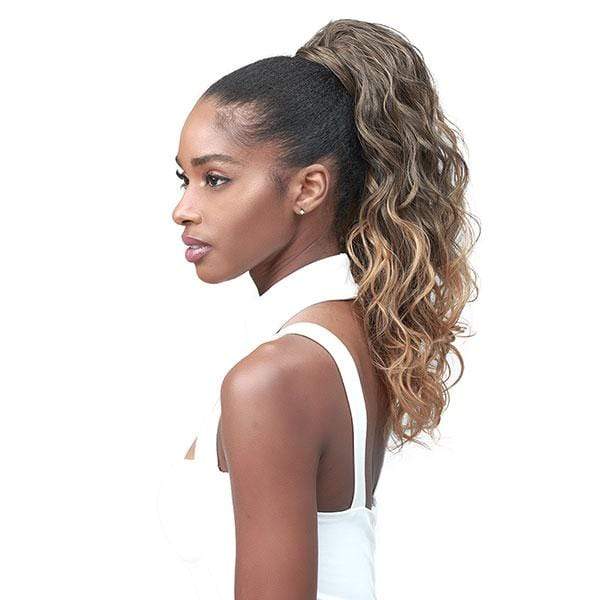 Bobbi Boss Ponytail Bobbi Boss Miss Origin Tress Up Human Hair Blend Ponytail - MOD019 OCEAN WAVE 18"