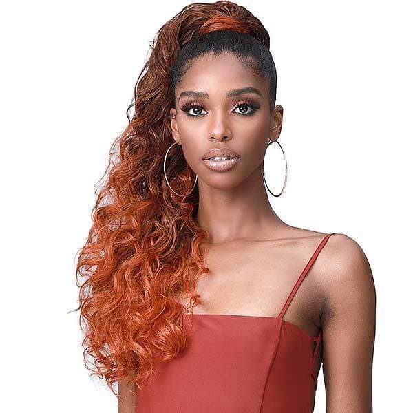 Bobbi Boss Ponytail Bobbi Boss Miss Origin Tress Up Human Hair Blend Ponytail - MOD021 OCEAN WAVE 28"