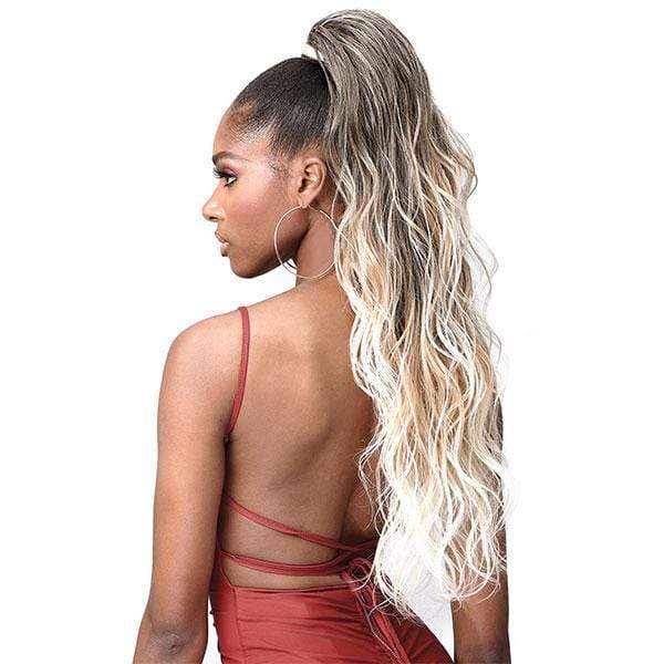 Bobbi Boss Ponytail Bobbi Boss Miss Origin Tress Up Human Hair Blend Ponytail -MOD024 LOOSE WAVE 28"