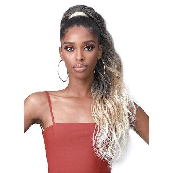 Bobbi Boss Ponytail Bobbi Boss Miss Origin Tress Up Human Hair Blend Ponytail -MOD024 LOOSE WAVE 28"