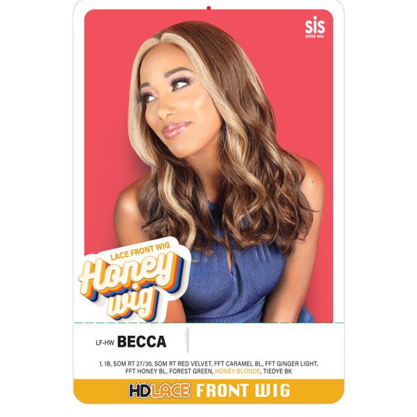 Zury Sis Honey Wig Synthetic HD Lace Front Wig - LF HW BECCA - EgoWigs.com-1 - BLACK