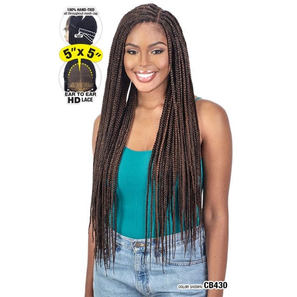 Freetress Frontal Lace Wigs Freetress Equal Synthetic Braided Lace Front Wig -  NATURAL BOX BRAID 32"