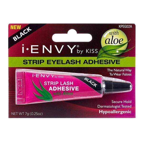 i-Envy by Kiss Strip Lash Glue - Aloe Infused Strip Lash Glue Black Clear - (C) - EgoWigs.com-Black