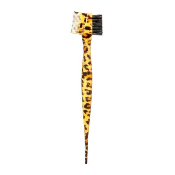 Kiss Hair Care Red by Kiss Professional Leopard - EDGE Brush with Comb and Rat Tail - (C)