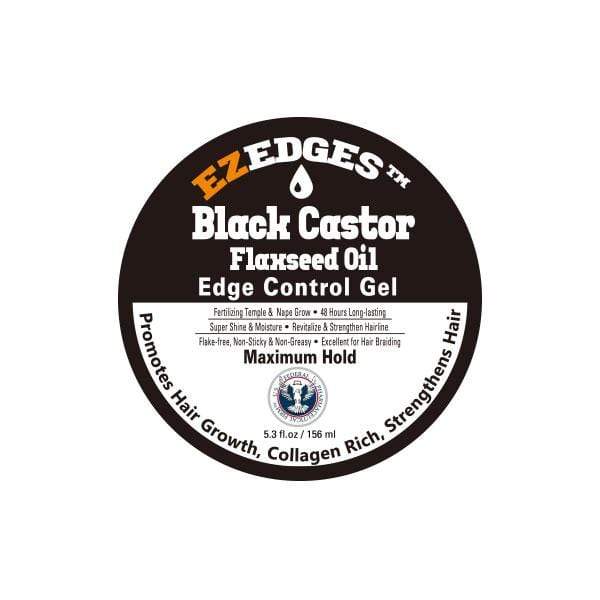 Oh Yes EzEdges Edge Control Gel - BLACK CASTOR FLAXSEED OIL 5.3 oz- (C) - EgoWigs.com-