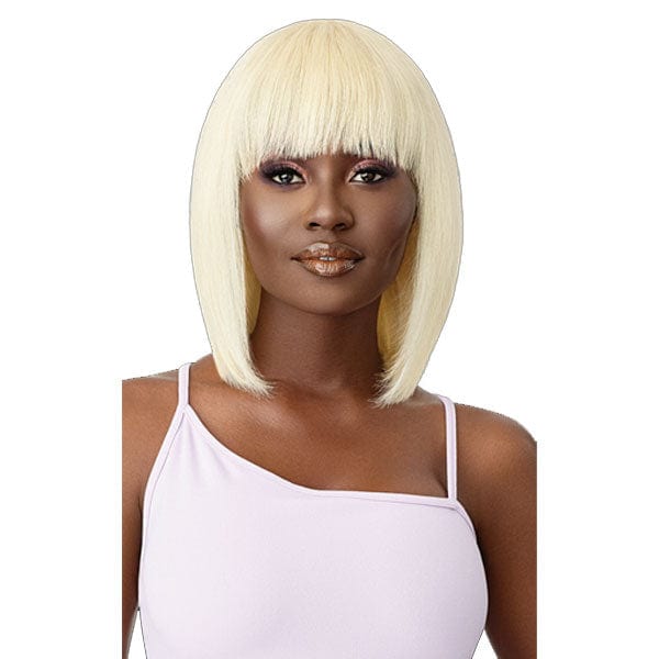 Outre 100% Human Hair Full Wigs 613 Outre 100% Human Hair MyTresses Purple Label Color More Full Wig - BLONDE BOB 12"