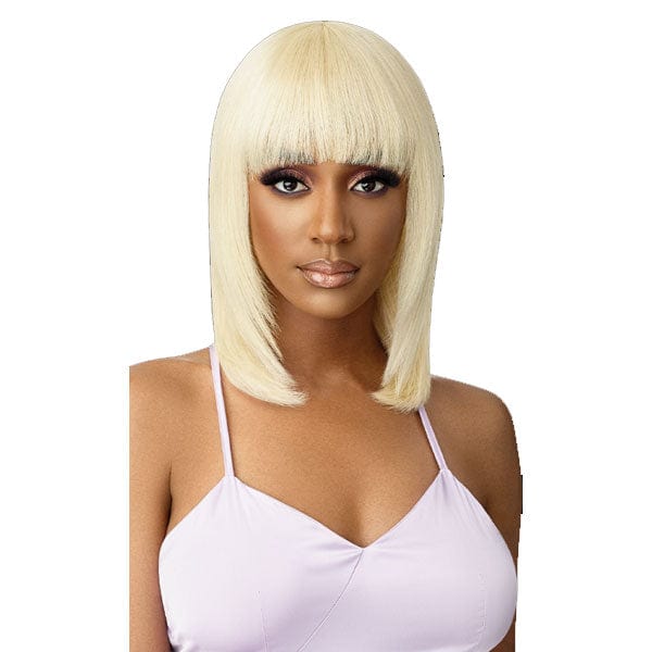 Outre 100% Human Hair Full Wigs 613 Outre 100% Human Hair MyTresses Purple Label Color More Full Wig - BLONDE BOB 14"