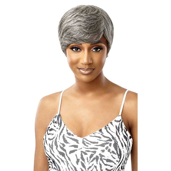 Outre 100% Human Hair Full Wigs Outre 100% Human Hair Fab & Fly Gray Glamour Full Cap Wig - ASHA