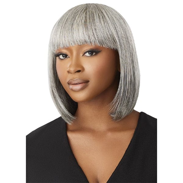 Outre 100% Human Hair Full Wigs Outre 100% Human Hair Fab & Fly Gray Glamour Full Cap Wig - HH DERIA