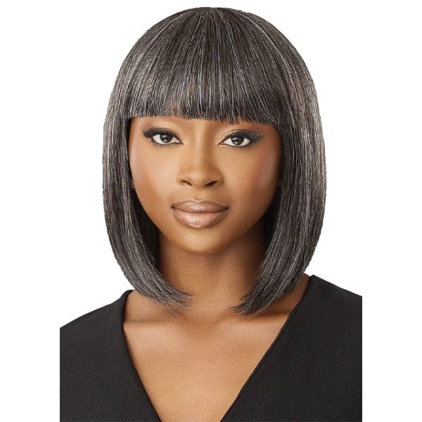 Outre 100% Human Hair Full Wigs Outre 100% Human Hair Fab & Fly Gray Glamour Full Cap Wig - HH DERIA