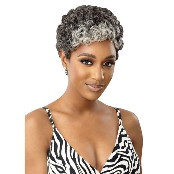 Outre 100% Human Hair Full Wigs Outre 100% Human Hair Fab & Fly Gray Glamour Full Cap Wig - HH DINA