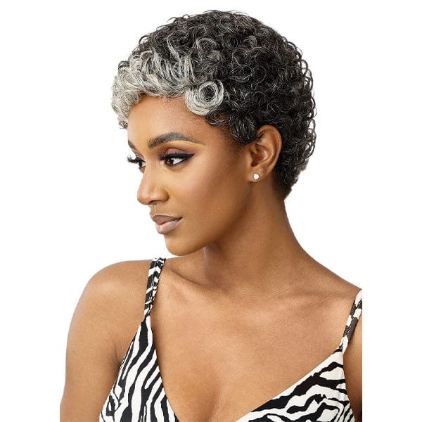 Outre 100% Human Hair Full Wigs Outre 100% Human Hair Fab & Fly Gray Glamour Full Cap Wig - HH DINA