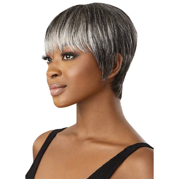 Outre 100% Human Hair Fab & Fly Gray Glamour Full Cap Wig - HH ZAIDA - EgoWigs.com-NATURAL BLACK