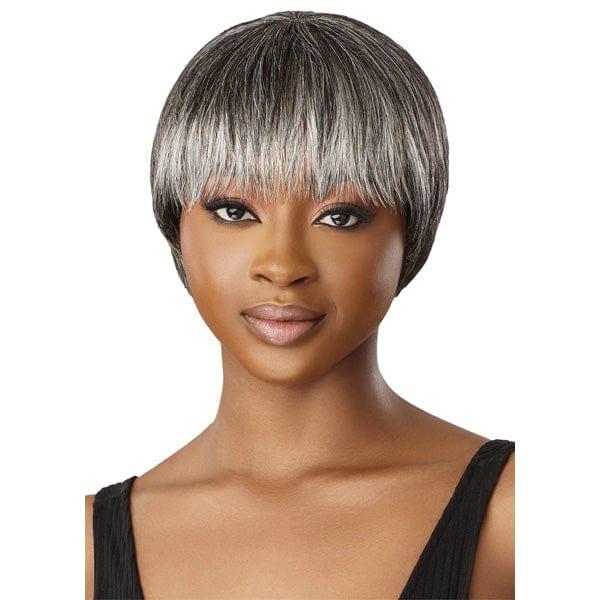 Outre 100% Human Hair Fab & Fly Gray Glamour Full Cap Wig - HH ZAIDA - EgoWigs.com-NATURAL BLACK