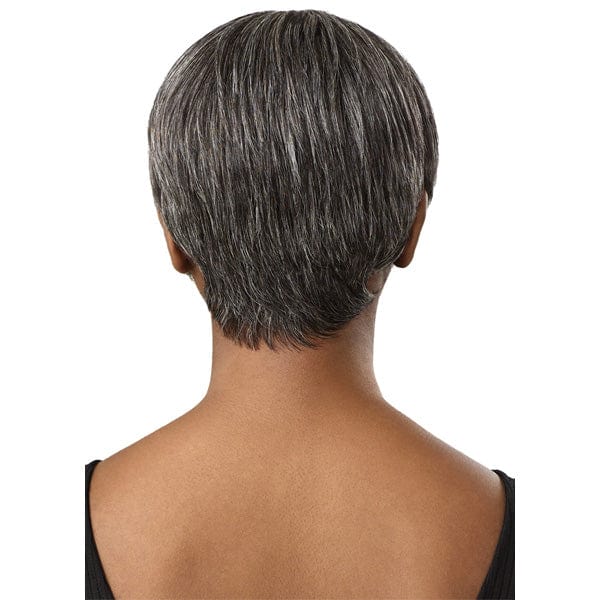 Outre 100% Human Hair Fab & Fly Gray Glamour Full Cap Wig - HH ZAIDA - EgoWigs.com-NATURAL BLACK