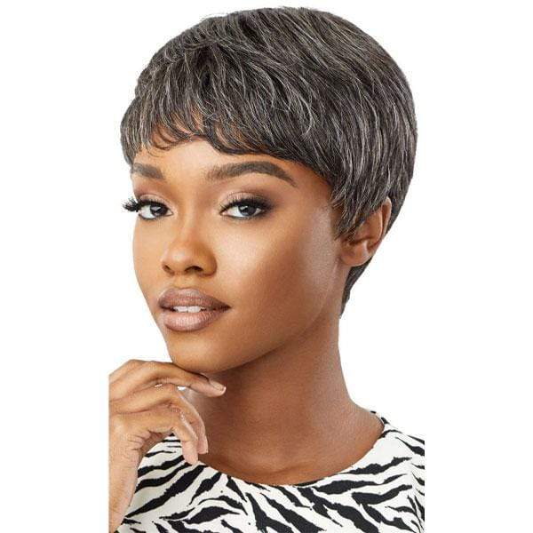 Outre 100% Human Hair Full Wigs Outre 100% Human Hair Fab & Fly Gray Glamour Wig - EDEN