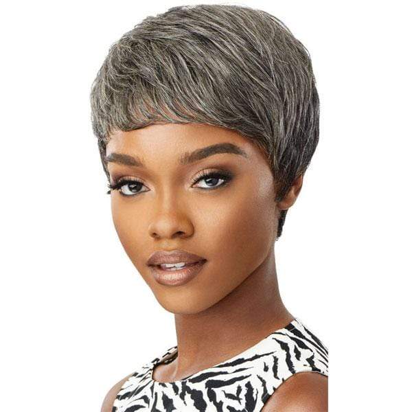 Outre 100% Human Hair Full Wigs Outre 100% Human Hair Fab & Fly Gray Glamour Wig - EDEN