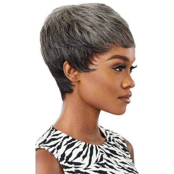 Outre 100% Human Hair Full Wigs Outre 100% Human Hair Fab & Fly Gray Glamour Wig - EDEN