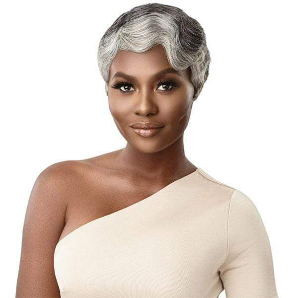 Outre 100% Human Hair Fab & Fly Gray Glamour Wig - MARINETTE - EgoWigs.com-NBLK